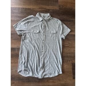 Men’s Gap Short Sleeve Button Up Vintage Shirt Large Green Y2K